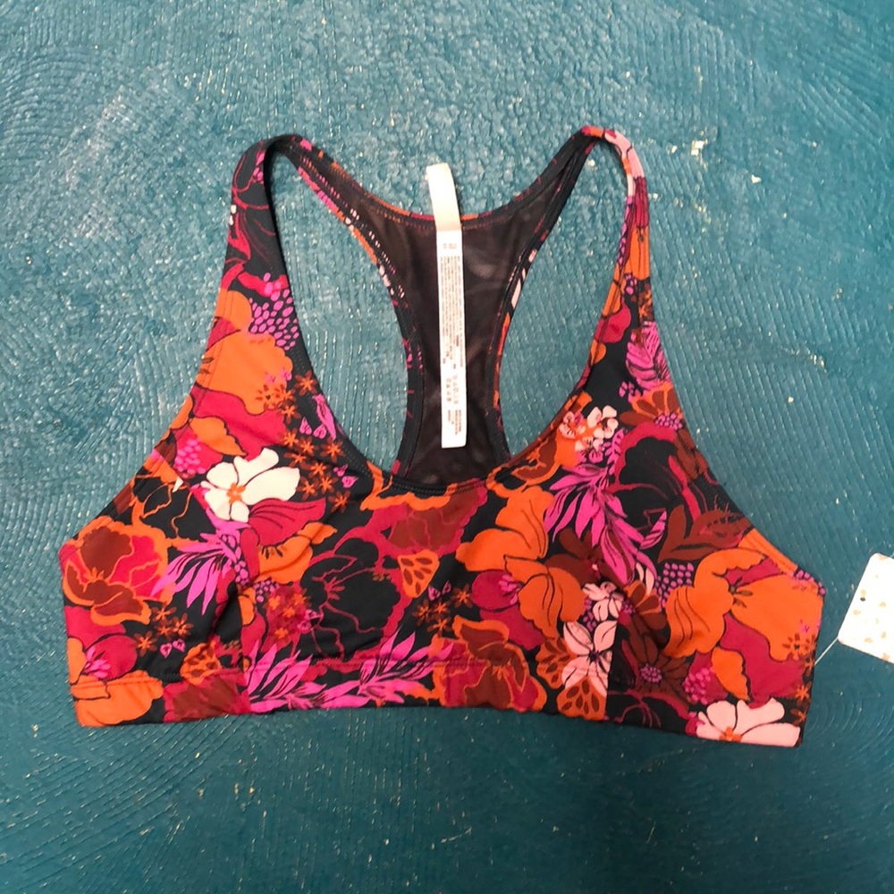 Free People movement floral sports bra